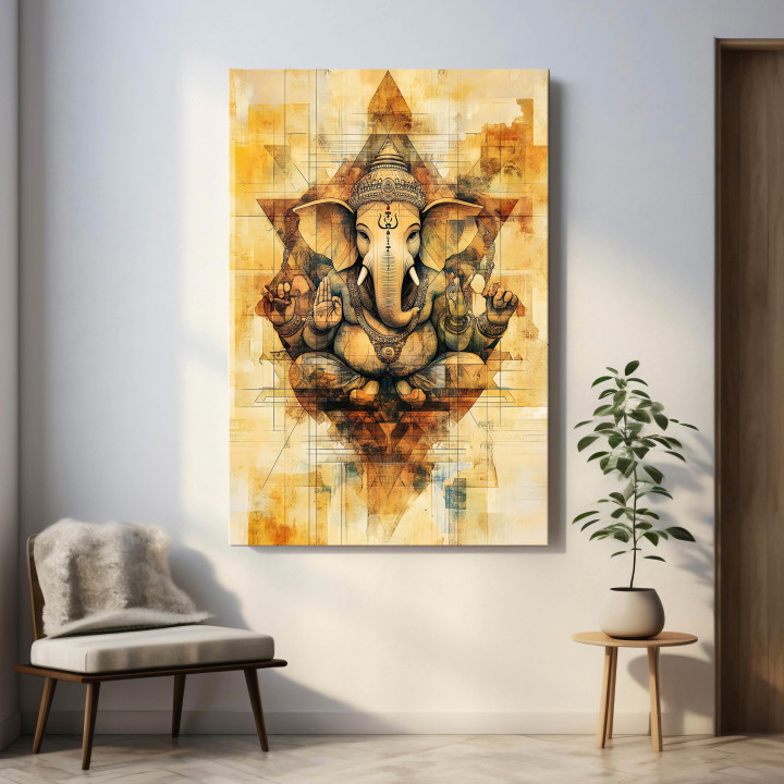Divine Ganesha Gallery Wrap Canvas Print - 24